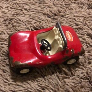 Vintage red Tonka toy.